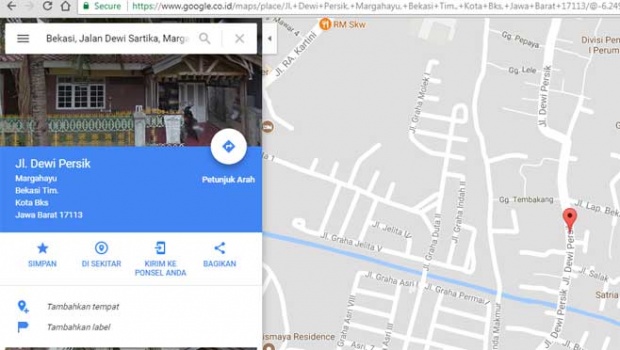 Jalan Dewi Sartika jadi Dewi Persik, Kota Bekasi Memprotes Google Jalan Dewi Sartika jadi Dewi Persik, Kota Bekasi Memprotes Google