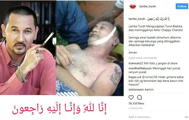 Aktor Senior Cheppy Chandra Tutup Usia Aktor Senior Cheppy Chandra Tutup Usia