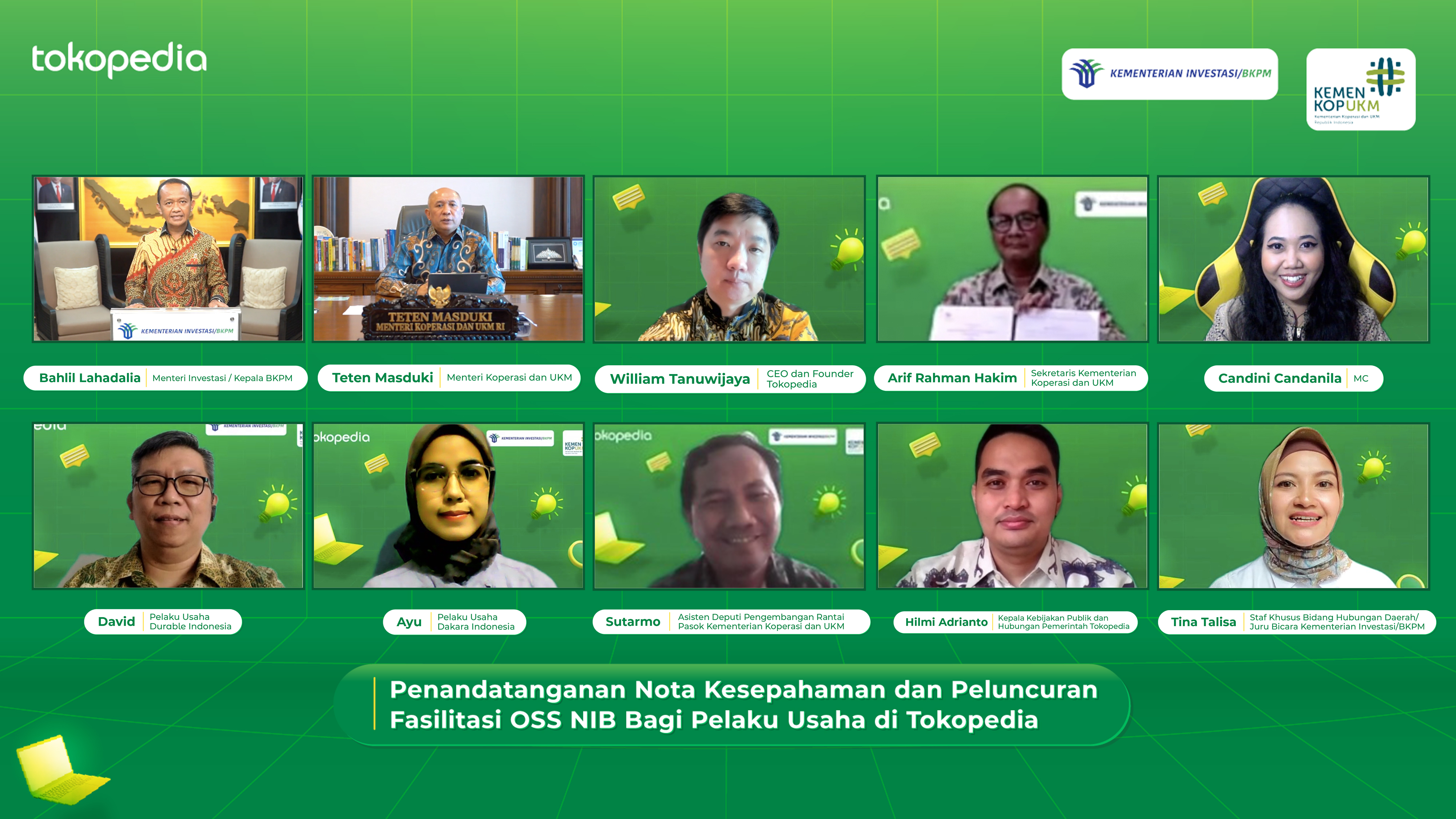 Kerjasama dengan Kemenkop UKM dan BKPM, Tokopedia Fasilitasi UMKM Untuk Daftarkan NIB - Uzone Indonesia