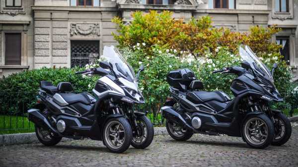 Tampilan Radikal Kymco CV3, Skuter Roda Tiga Mesin 550cc Tampilan Radikal Kymco CV3, Skuter Roda Tiga Mesin 550cc