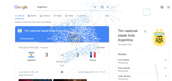Google ‘Rayakan’ Kekalahan Prancis di Piala Dunia 2022 Google ‘Rayakan’ Kekalahan Prancis di Piala Dunia 2022