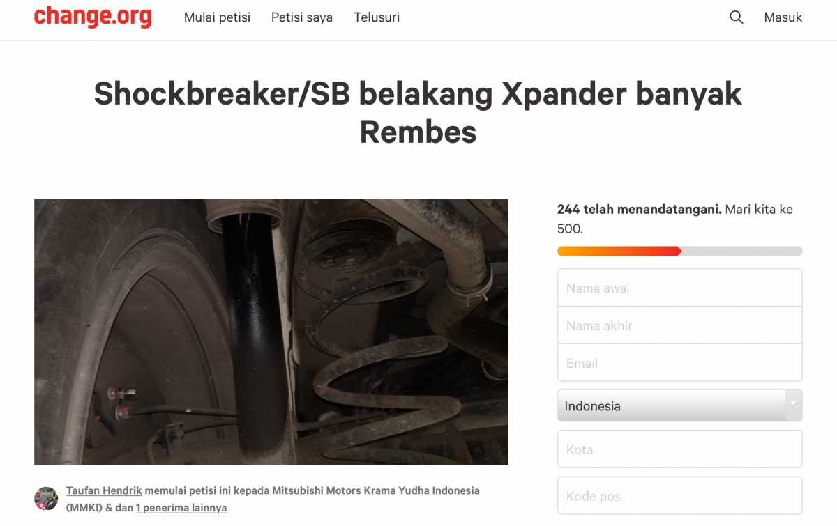 Muncul Petisi Keluhan Suspensi Bocor Mitsubishi Xpander Muncul Petisi Keluhan Suspensi Bocor Mitsubishi Xpander