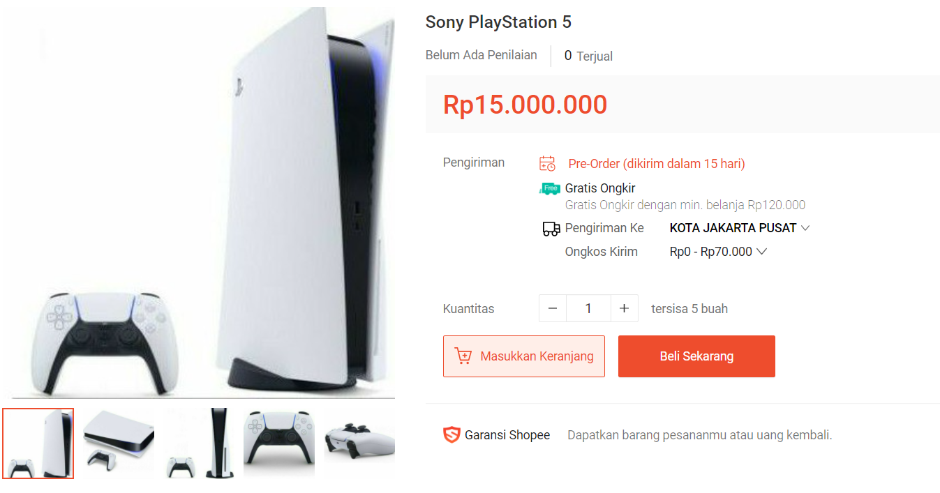 Baru Dijual 12 November, Pre-order PS5 Bertebaran di Tokopedia dan Shopee