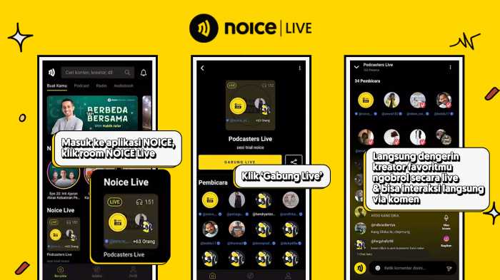 Noice Live Bisa 'Ngobrol' Langsung dengan Konten Kreator Favorit Noice Live Bisa 'Ngobrol' Langsung dengan Konten Kreator Favorit