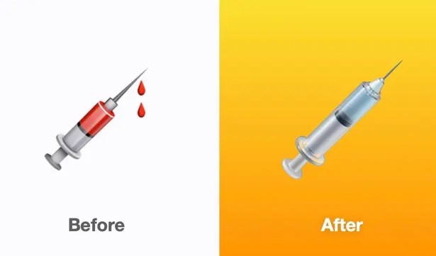 Apple Ubah Emoji Jarum Suntik yang Teteskan Darah Apple Ubah Emoji Jarum Suntik yang Teteskan Darah