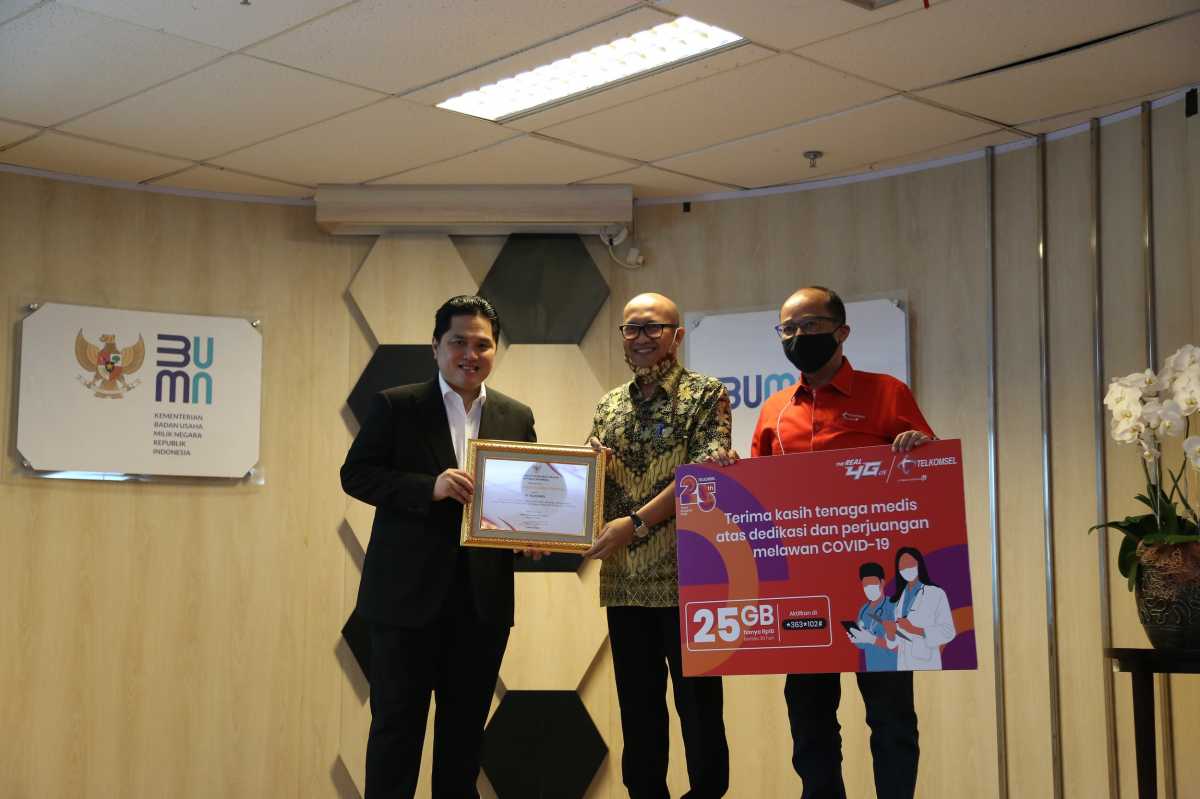 Telkomsel Siapkan Kuota Data 25GB per Bulan Hanya Rp10 untuk Tenaga Medis Covid-19 Telkomsel Siapkan Kuota Data 25GB per Bulan Hanya Rp10 untuk Tenaga Medis Covid-19