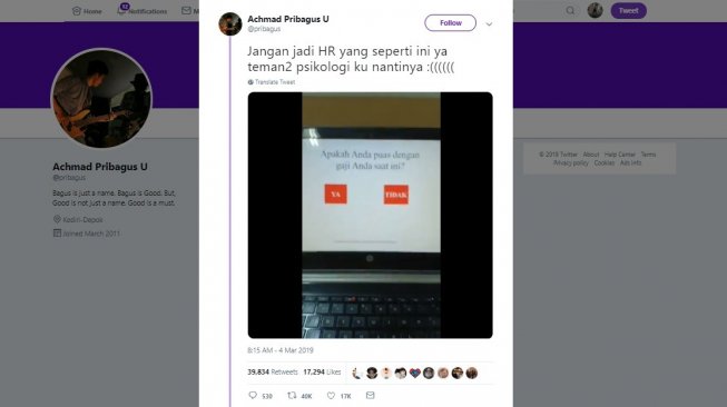 Dipaksa Puas dengan Gaji, Kuesioner HRD Ini Bikin Ngakak Dipaksa Puas dengan Gaji, Kuesioner HRD Ini Bikin Ngakak