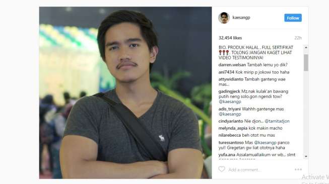 Kaesang Unggah Foto Berkumis Netizen Malah Fokus pada Kaesang Unggah Foto Berkumis Netizen Malah Fokus pada