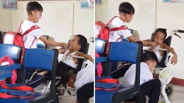 Suapi Teman Berkebutuhan Khusus, Video Bocah SD Ini Viral Suapi Teman Berkebutuhan Khusus, Video Bocah SD Ini Viral