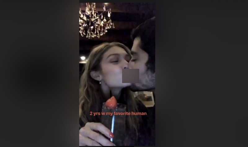 Gigi Hadid Cium Bibir Zayn Malik, Rayakan 2 Tahun Pacaran 