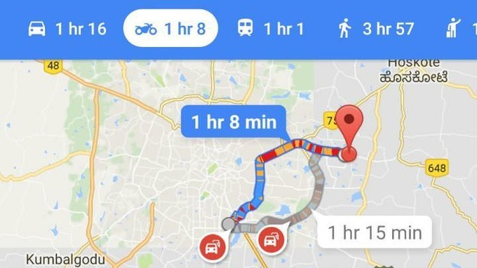 Google Maps Hadirkan Pilihan Rute untuk Sepeda Motor Google Maps Hadirkan Pilihan Rute untuk Sepeda Motor