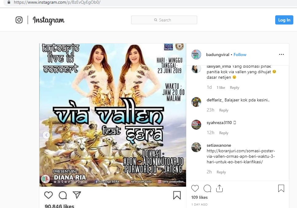 Dituding Lecehkan Agama Hindu, Poster Konser Via Vallen DisomasiĀ Dituding Lecehkan Agama Hindu, Poster Konser Via Vallen DisomasiĀ
