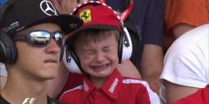 Anak Ini Menangis gara-gara Kimi Raikkonen