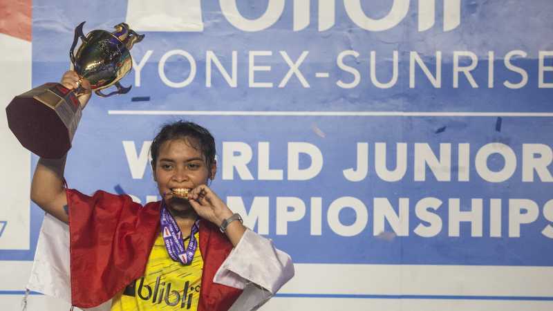 Gregoria Mariska Juara Dunia Bulu Tangkis Junior 2017 - Uzone