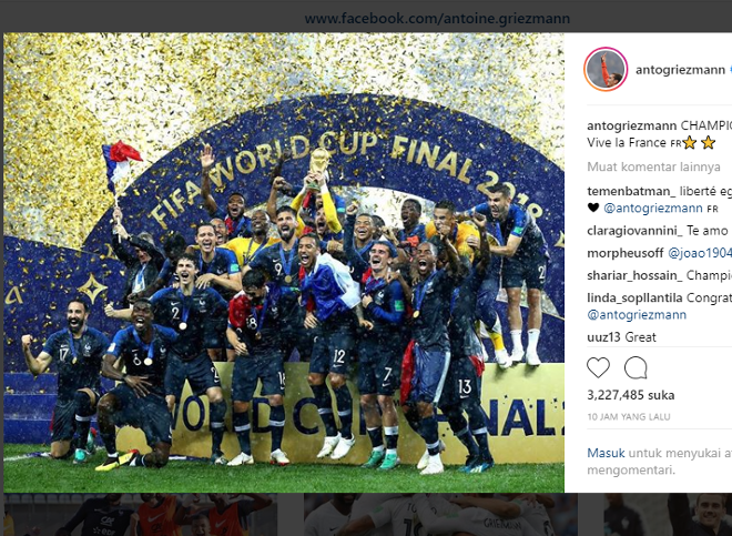 5 Pose Kocak Pemain Prancis dengan Trofi Piala Dunia 2018 5 Pose Kocak Pemain Prancis dengan Trofi Piala Dunia 2018