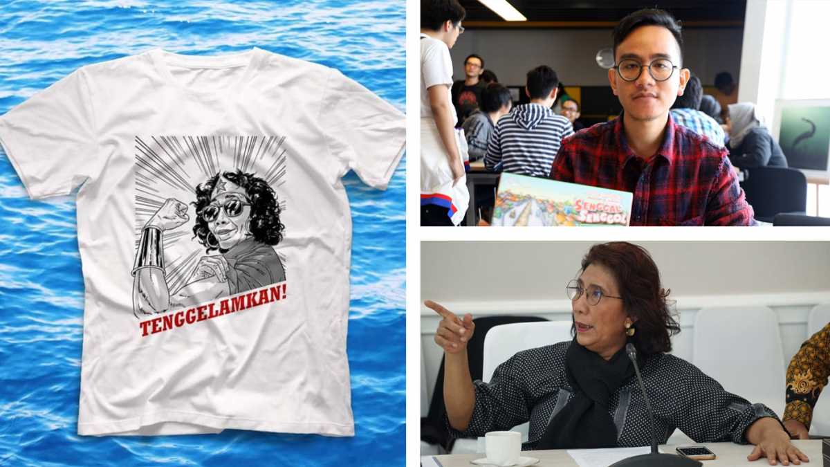 Gibran Bikin Kaos Tenggelamkan!, Susi Pudjiastuti Ikut Promosi Gibran Bikin Kaos Tenggelamkan!, Susi Pudjiastuti Ikut Promosi